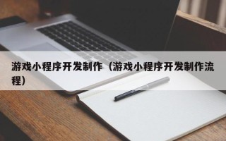 沙洋游戏小程序开发制作（游戏小程序开发制作流程）